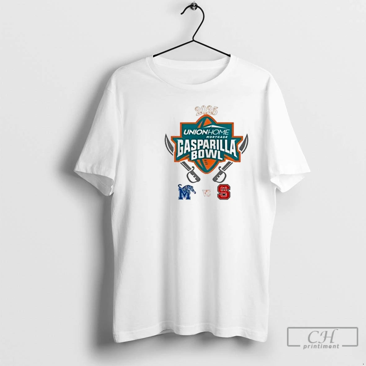 Classic Memphis Vs Nc State 2025 Union Home Mortgage Gasparilla Bowl Circle White T Shirts Hoodie, Sweatshirt