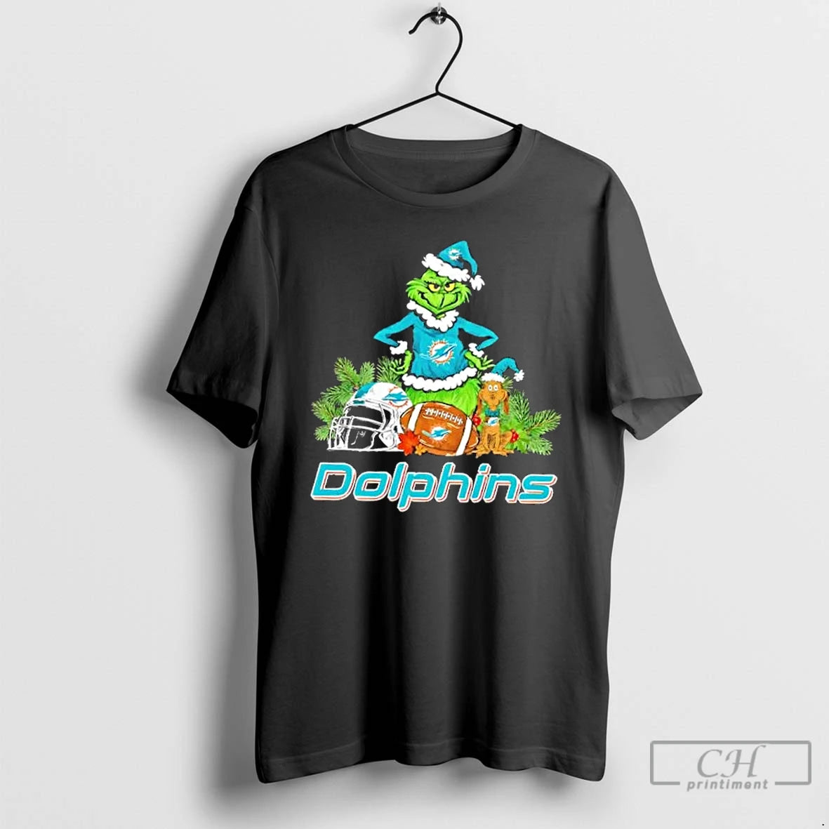 Classic Miami Dolphins Football X Grinch Merry Christmas Graphic T-Shirts, Hoodie, Sweatshirt | PrintMintTees.com