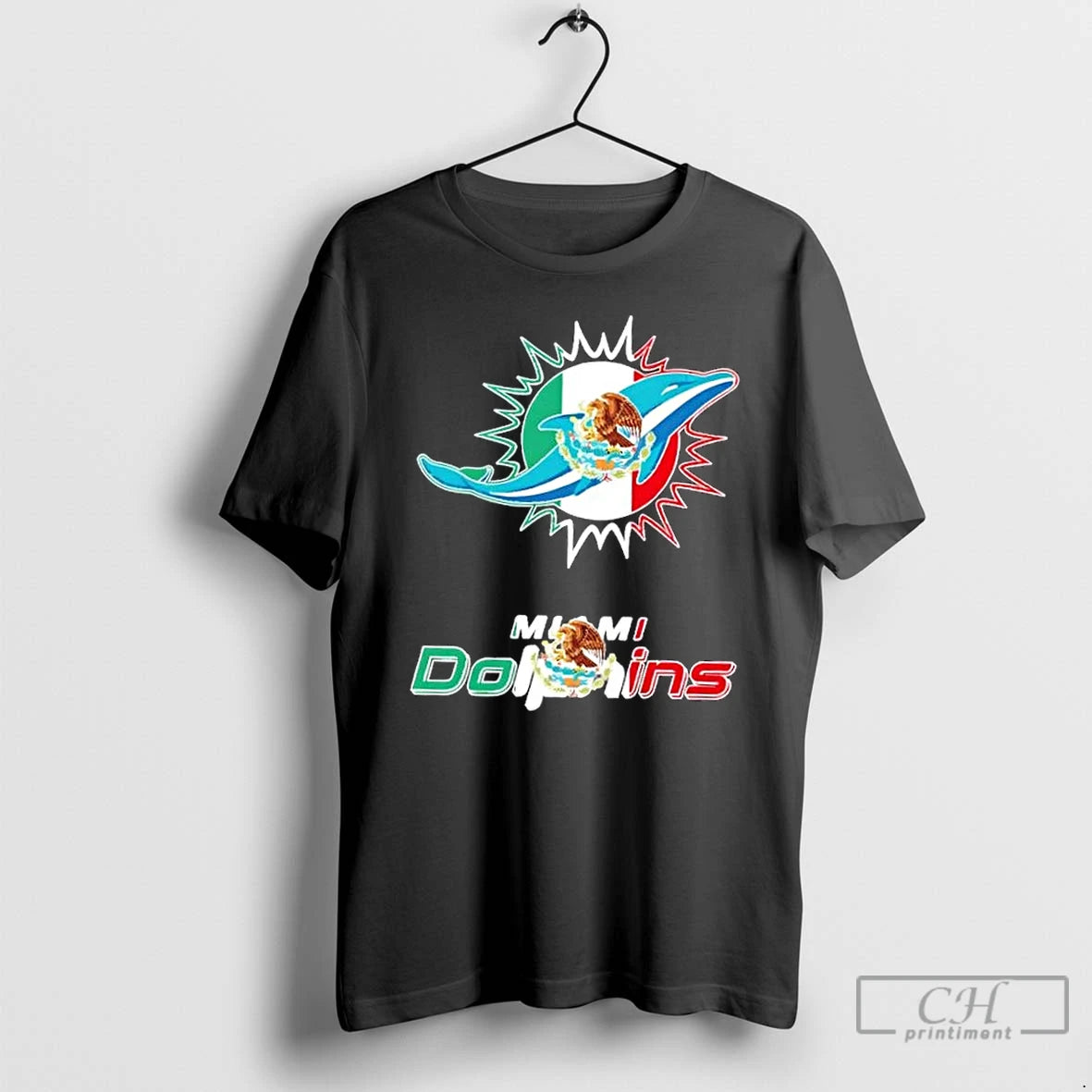 Classic Miami Dolphins Football X Mexican Flag Logo T-Shirts, Hoodie, Sweatshirt | PrintMintTees.com