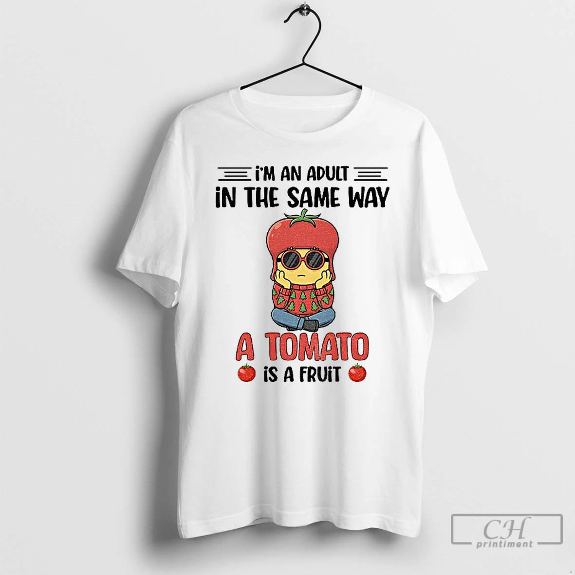Classic Minion Im An Adult In The Same Way A Tomato Is A Fruit T-Shirts, Hoodie, Sweatshirt | PrintMintTees.com