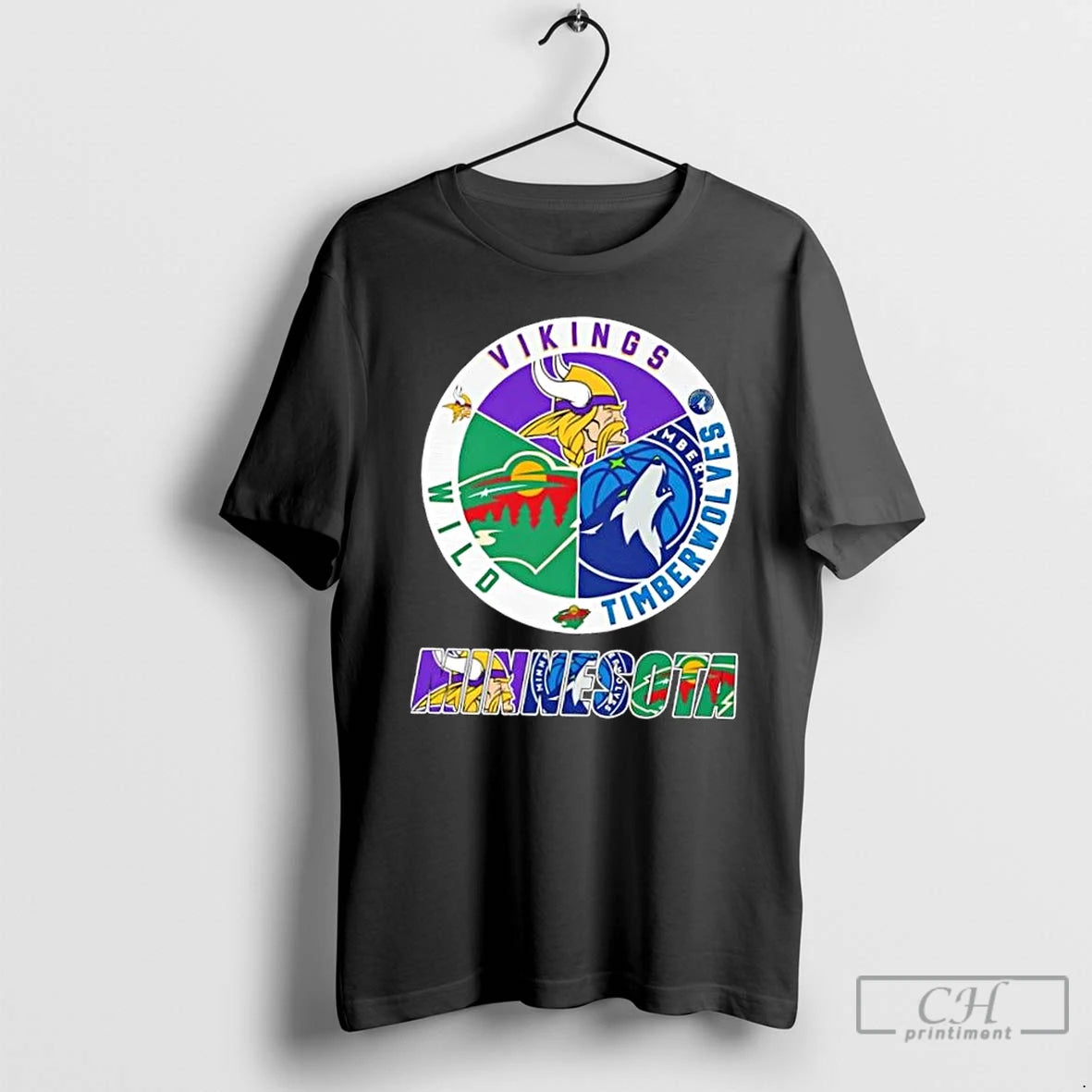 Classic Minnesota City Sports Vikings Timberwolves Wild Logo T-Shirts, Hoodie, Sweatshirt | PrintMintTees.com