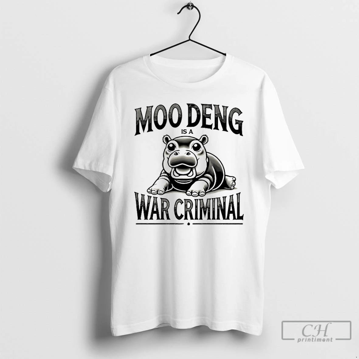 Classic Moo Deng Is A War Criminal T-Shirts, Hoodie, Sweatshirt | PrintMintTees.com