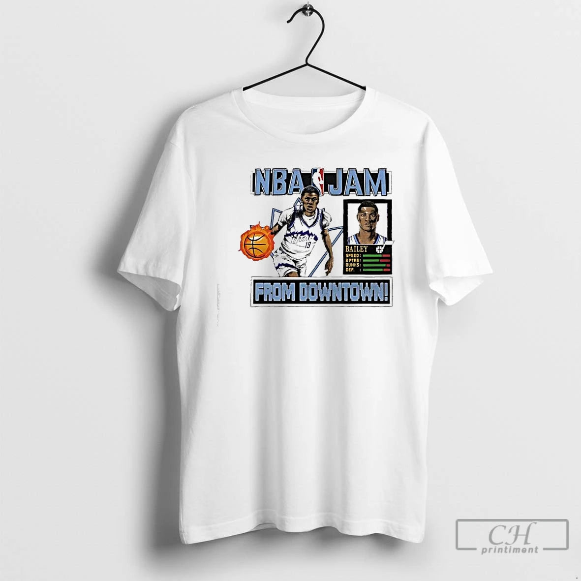 Classic Nba Jam Utah Jazz Ace Bailey From Downtown T-Shirts, Hoodie, Sweatshirt | PrintMintTees.com