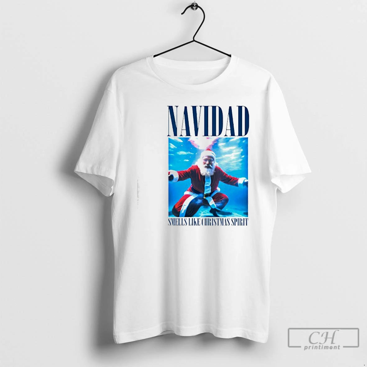 Classic Navidad Smells Like Christmas Spirit Santa T-Shirts, Hoodie, Sweatshirt | PrintMintTees.com