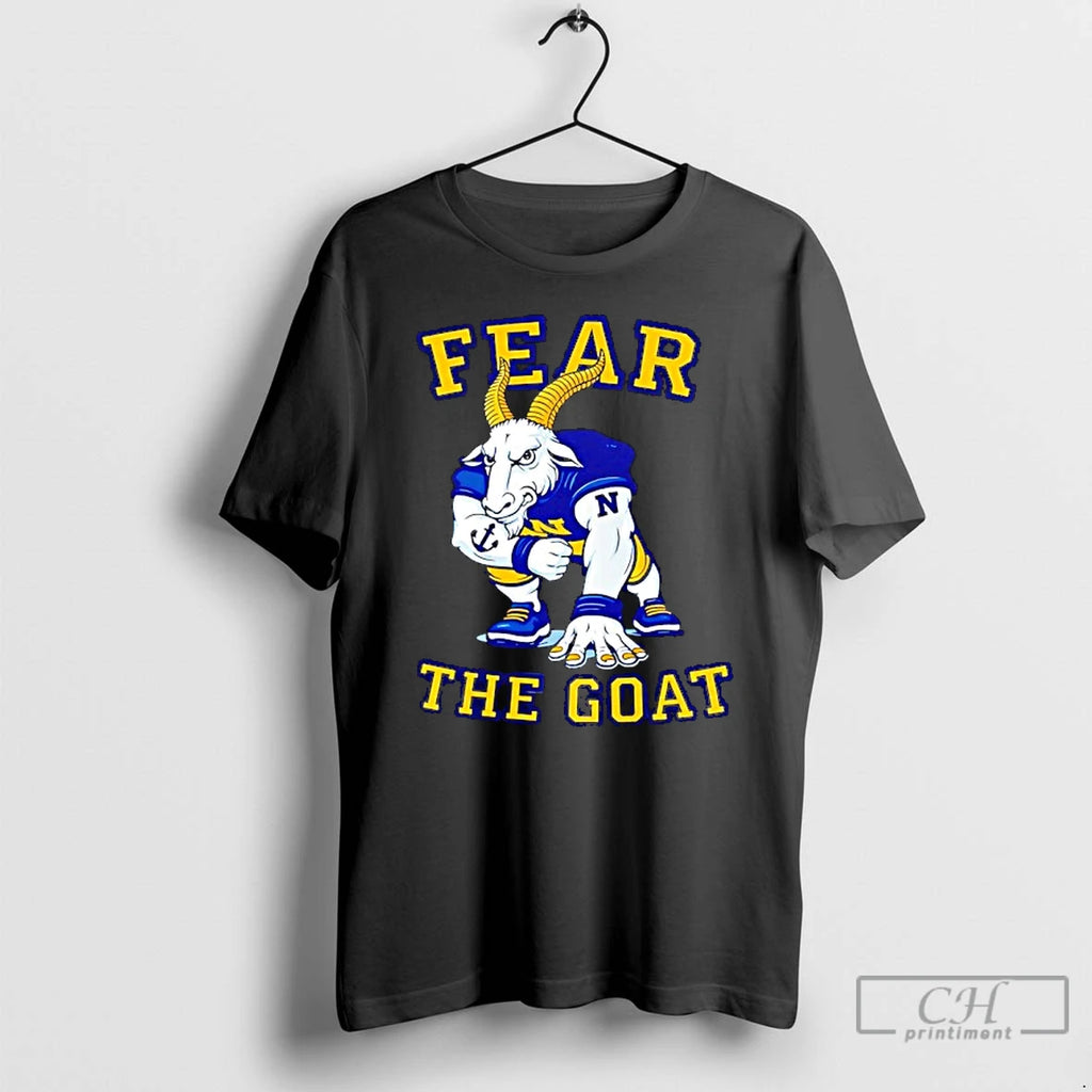 Classic Navy Midshipmen Football Mascot Fear The Goat Funny T-Shirts, Hoodie, Sweatshirt | PrintMintTees.com