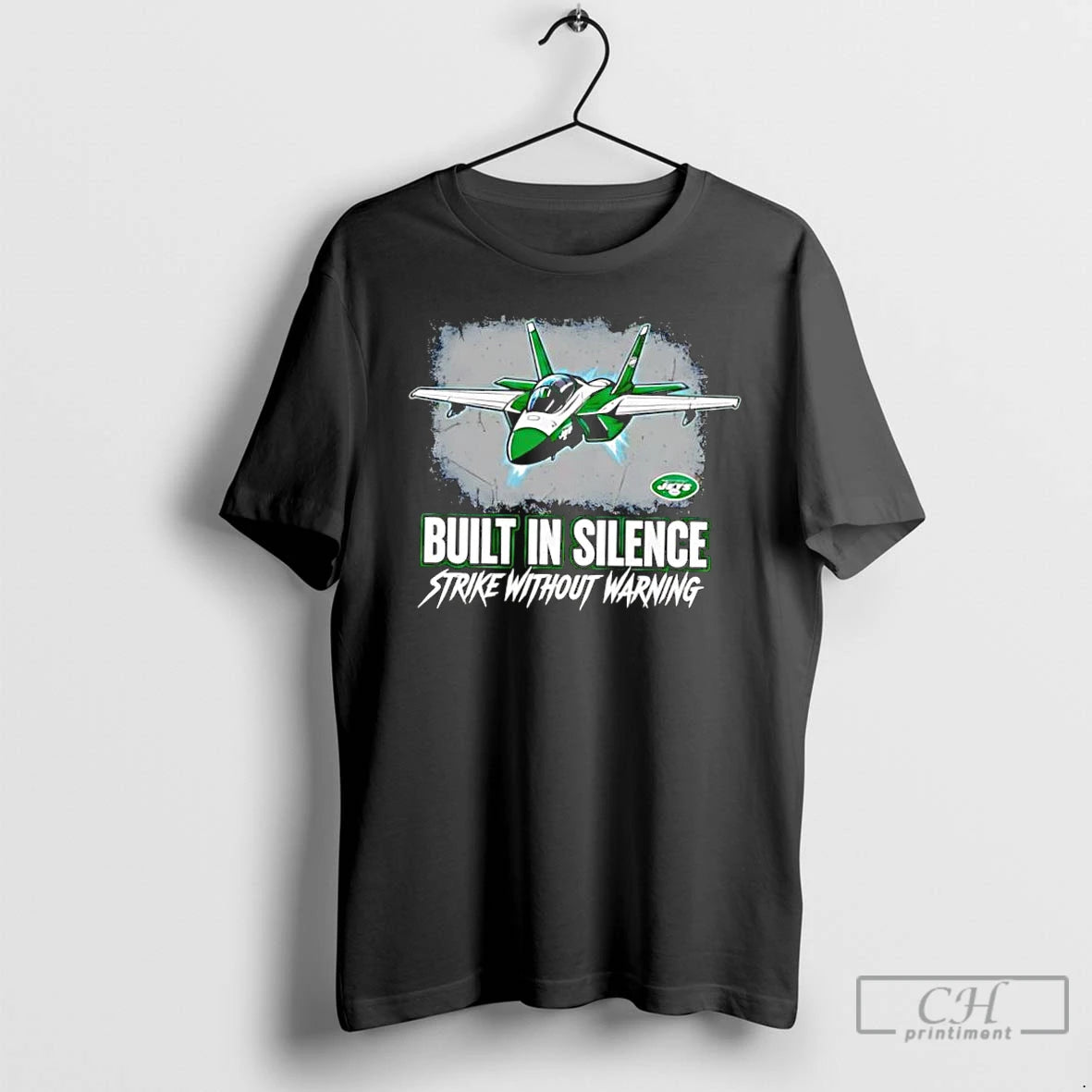 Classic New York Jets Built In Silence Strike Without Warning Graphic T-Shirts, Hoodie, Sweatshirt | PrintMintTees.com