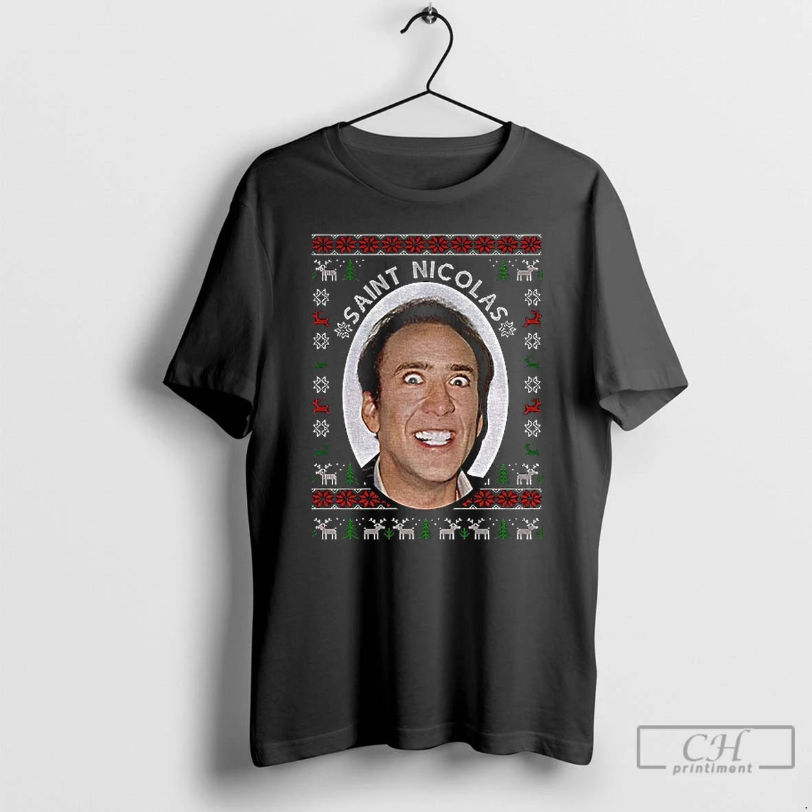 Classic Nicolas Cage St Nicolas Christmas 2025 T-Shirts, Hoodie, Sweatshirt | PrintMintTees.com