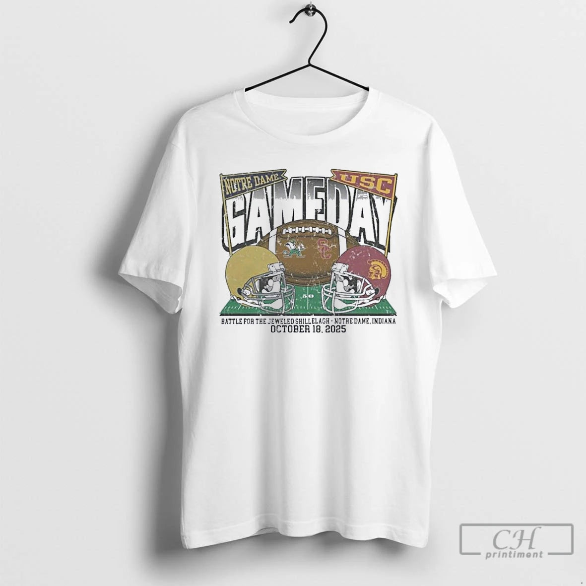 Classic Notre Dame Vs Usc 2025 Battle For The Jeweled Shillelagh T Shirts
