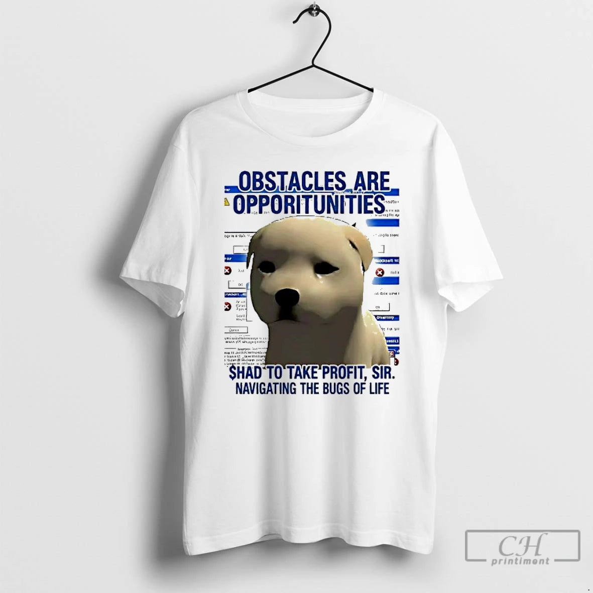 Classic Obstacles Are Opportunities Cute Dog T-Shirts, Hoodie, Sweatshirt | PrintMintTees.com