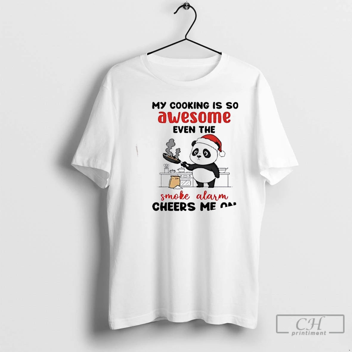 Classic Panda My Cooking Is So Awesome Even The Smoke Alarm Cheers Me On T-Shirts, Hoodie, Sweatshirt | PrintMintTees.com