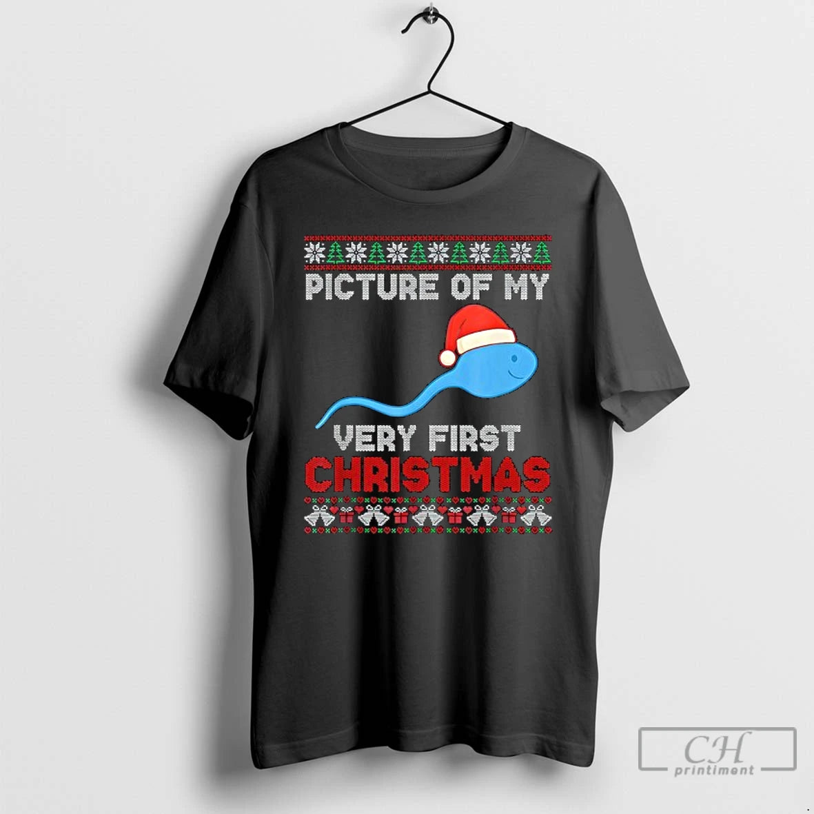 Classic Picture Of My Very First Christmas Joke Funny Xmas T-Shirts, Hoodie, Sweatshirt | PrintMintTees.com