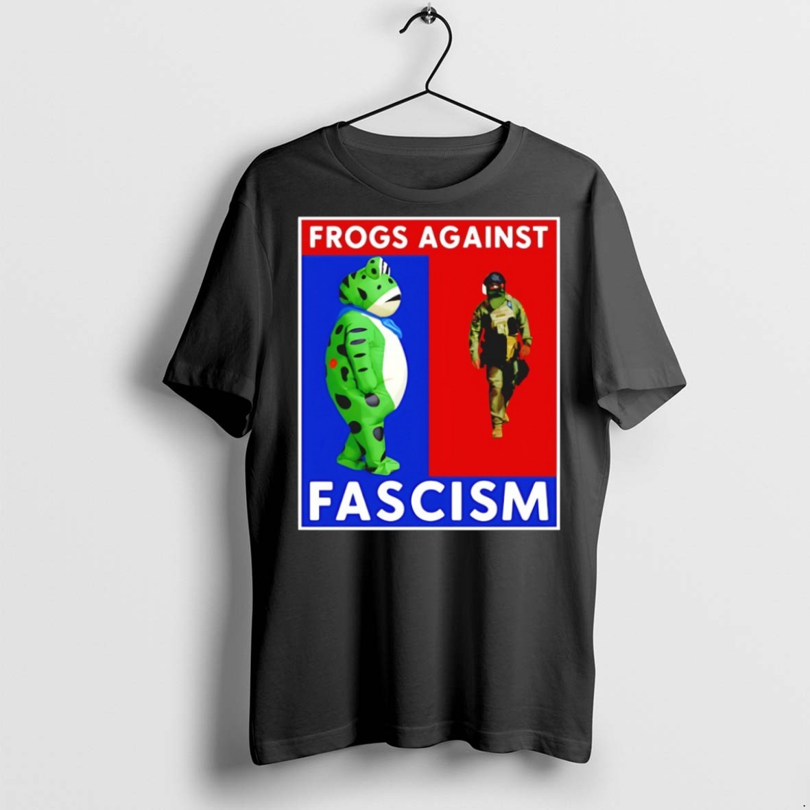 Classic Portland Frog Against Fascism T Shirts