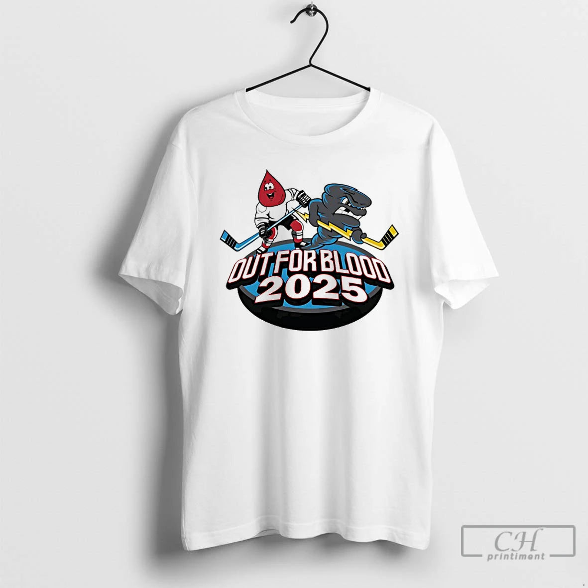 Classic Quad City Storm Hockey Out For Blood 2025 Mascot T-Shirts, Hoodie, Sweatshirt | PrintMintTees.com