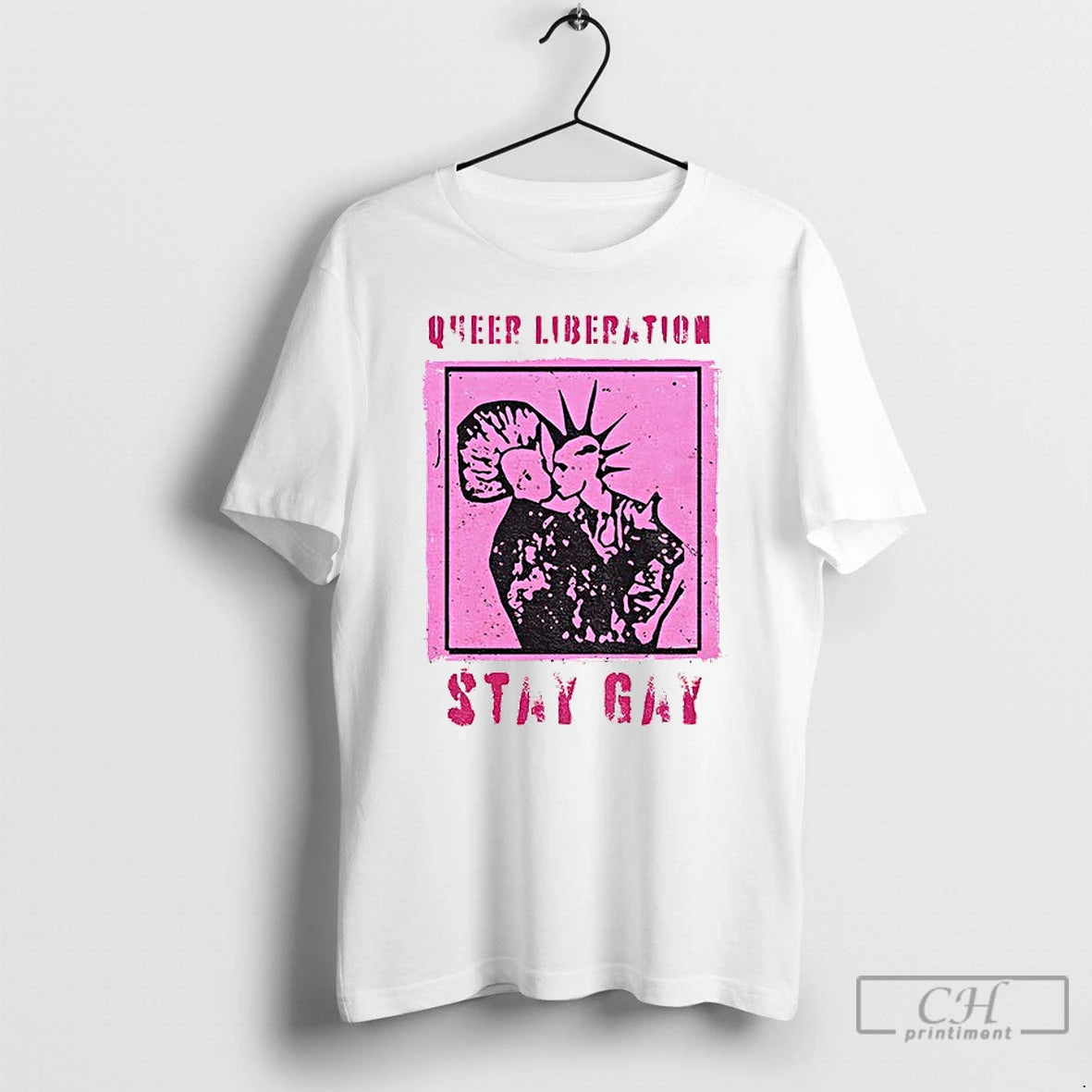 Classic Queer Liberation Stay Gay Two Naked Cowboys T-Shirts, Hoodie, Sweatshirt | PrintMintTees.com