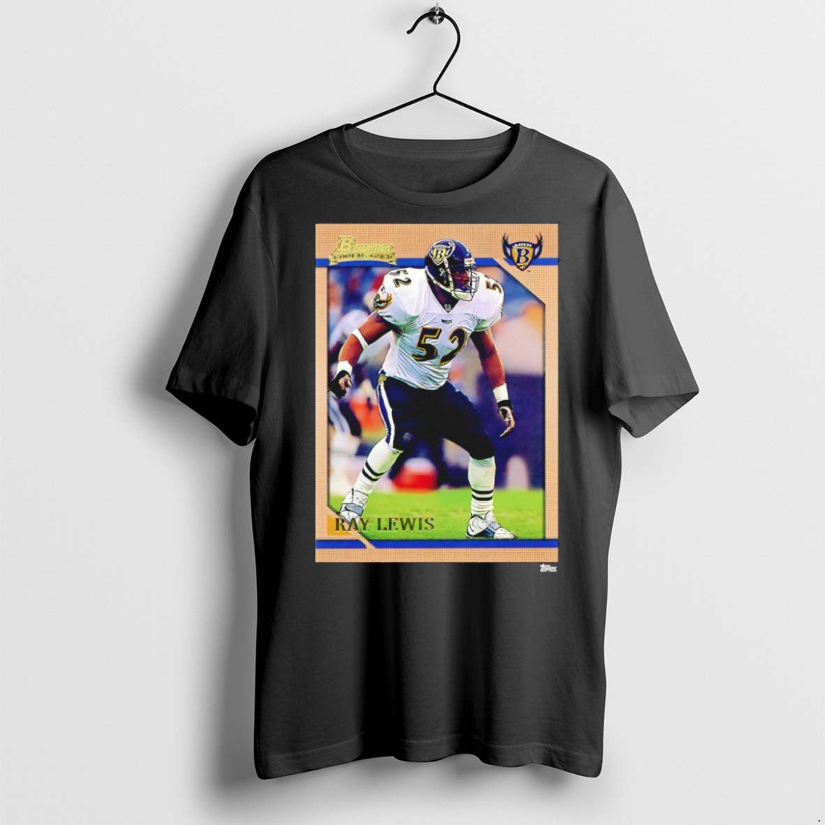 Classic Ray Lewis Baltimore Ravens Trading Card T Shirts