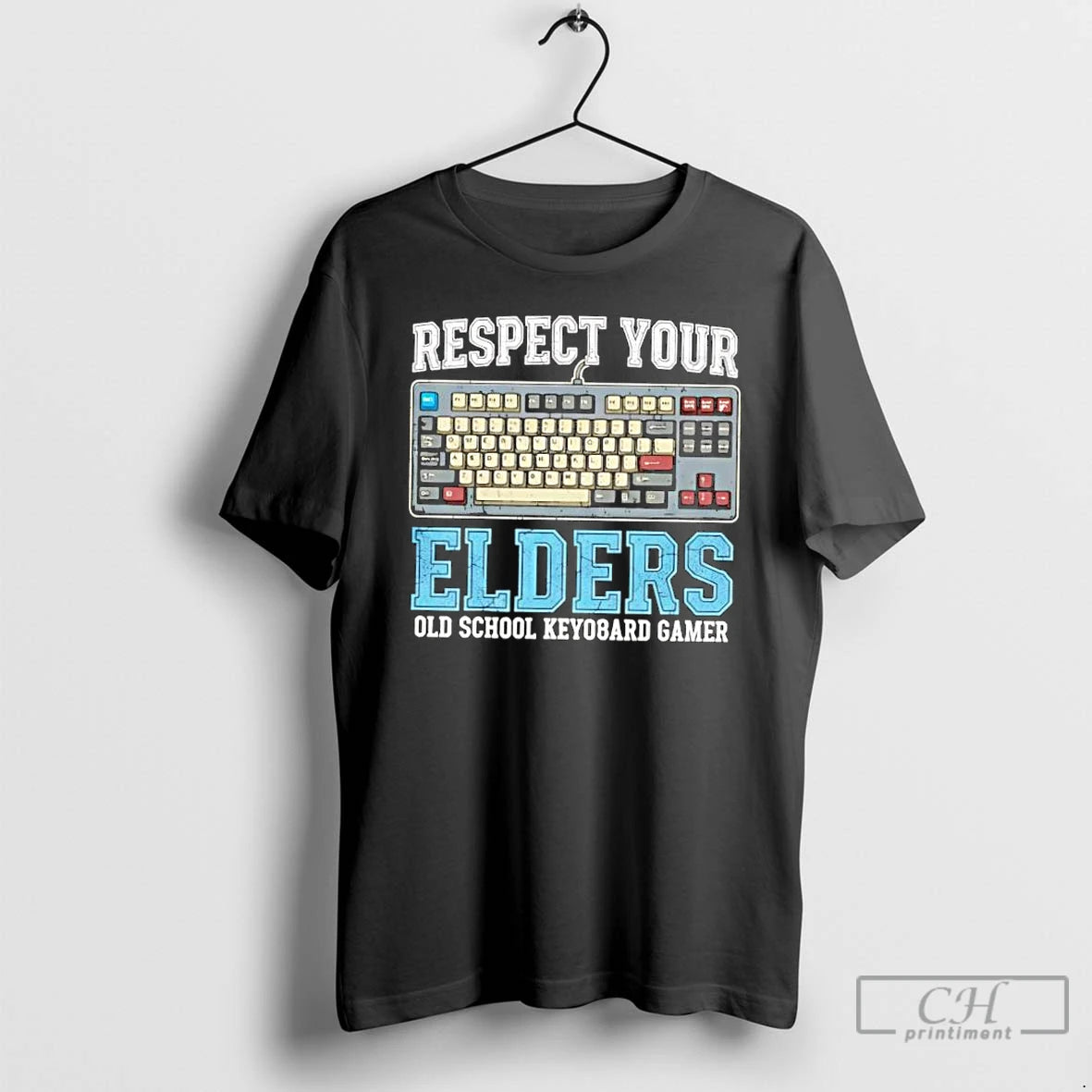 Classic Respect Your Elders Old School Keyboard Gamer Gift T-Shirts, Hoodie, Sweatshirt | PrintMintTees.com