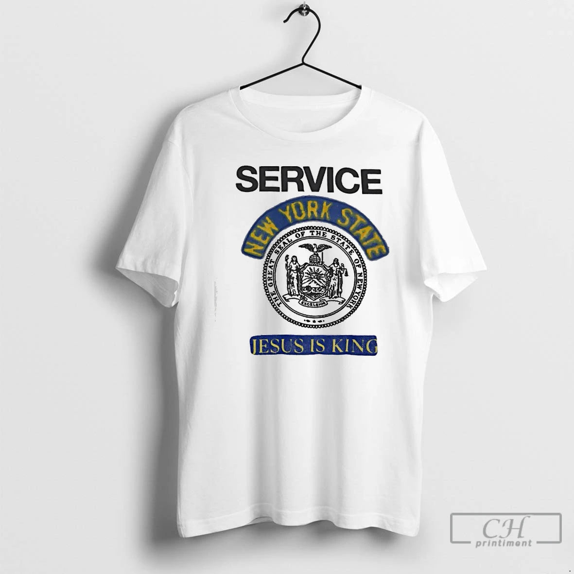 Classic Service Jesus Is King The Great Seal Of The State Of New York T-Shirts, Hoodie, Sweatshirt | PrintMintTees.com