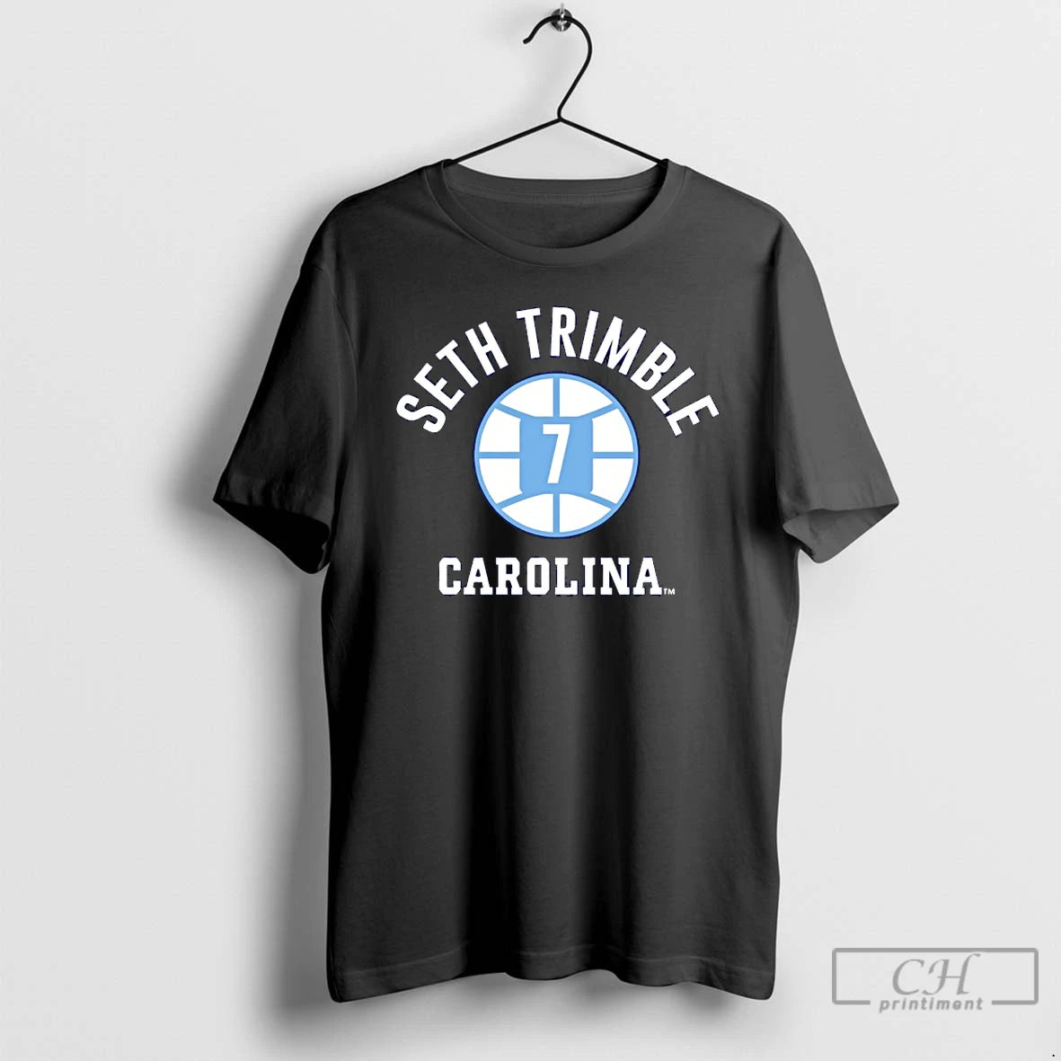 Classic Seth Trimble 7 Unc Basketball Player Name And Number Ball T-Shirts, Hoodie, Sweatshirt | PrintMintTees.com