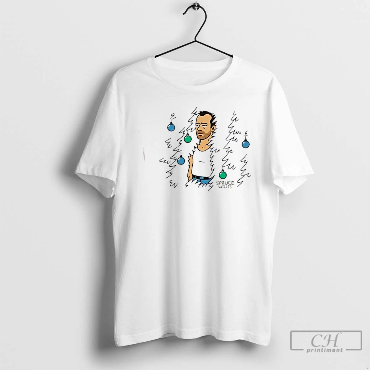 Classic Spruce Willis Christmas Jumper T-Shirts, Hoodie, Sweatshirt | PrintMintTees.com