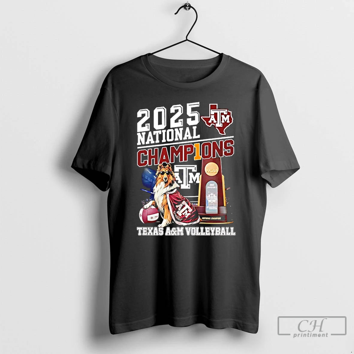 Classic Texas Am Aggies Volleyball National Champions 2025 Mascot T-Shirts, Hoodie, Sweatshirt | PrintMintTees.com