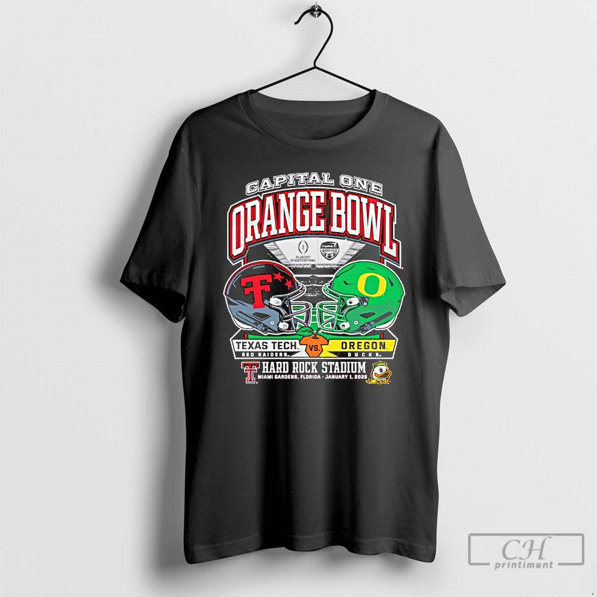 Classic Texas Tech 2025 Orange Bowl Dueling Helmets Vs Oregon T-Shirts, Hoodie, Sweatshirt | PrintMintTees.com