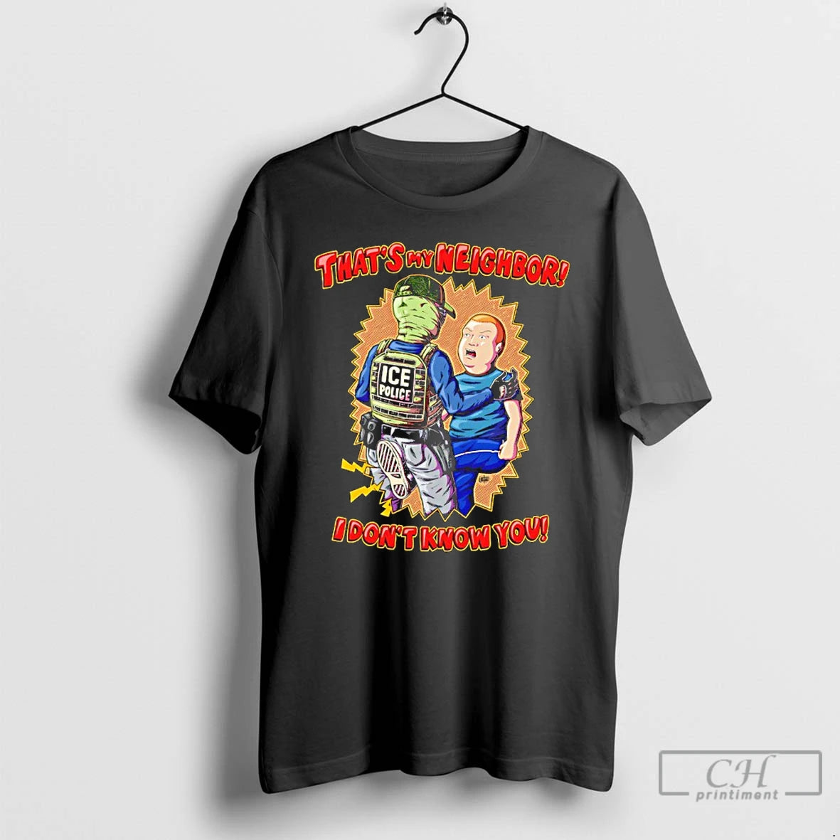 Classic Thats My Neighbor I Dont Know You Ice King Of The Hill T Shirts Hoodie, Sweatshirt | PrintMintTees.com