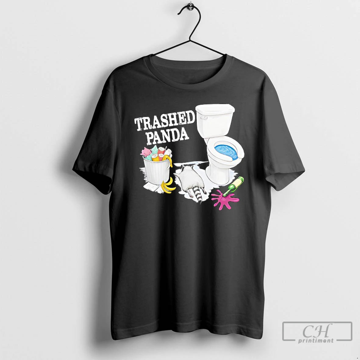 Classic Trashed Panda Funny Drunk Raccoon Funny T-Shirts, Hoodie, Sweatshirt | PrintMintTees.com