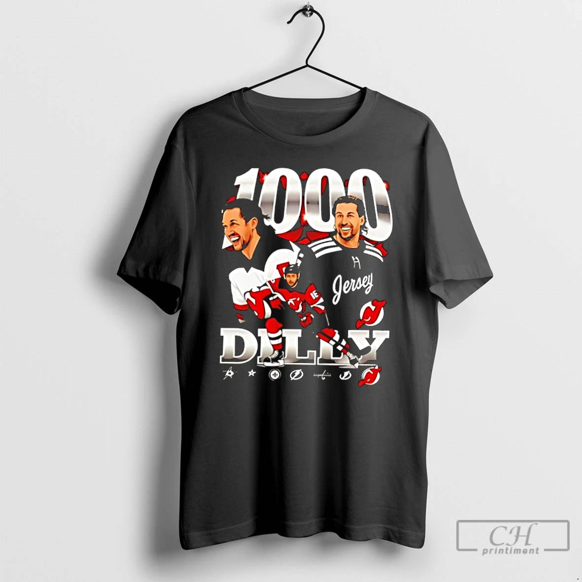 Classic Travis Zajac 1000 Games Graphic T-Shirts, Hoodie, Sweatshirt | PrintMintTees.com