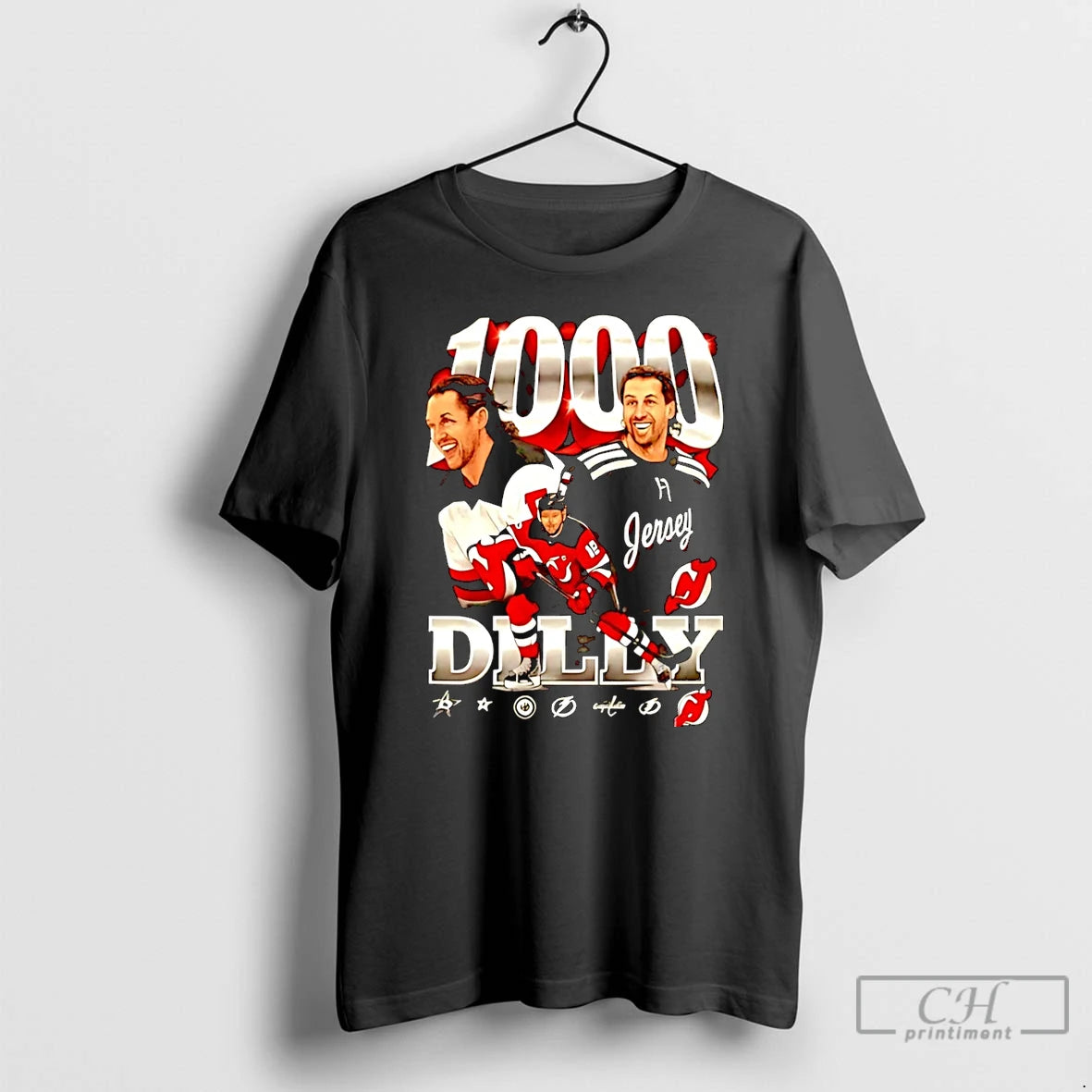 Classic Travis Zajac New Jersey Devils 1000 Games Dilly Christmas T-Shirts, Hoodie, Sweatshirt | PrintMintTees.com