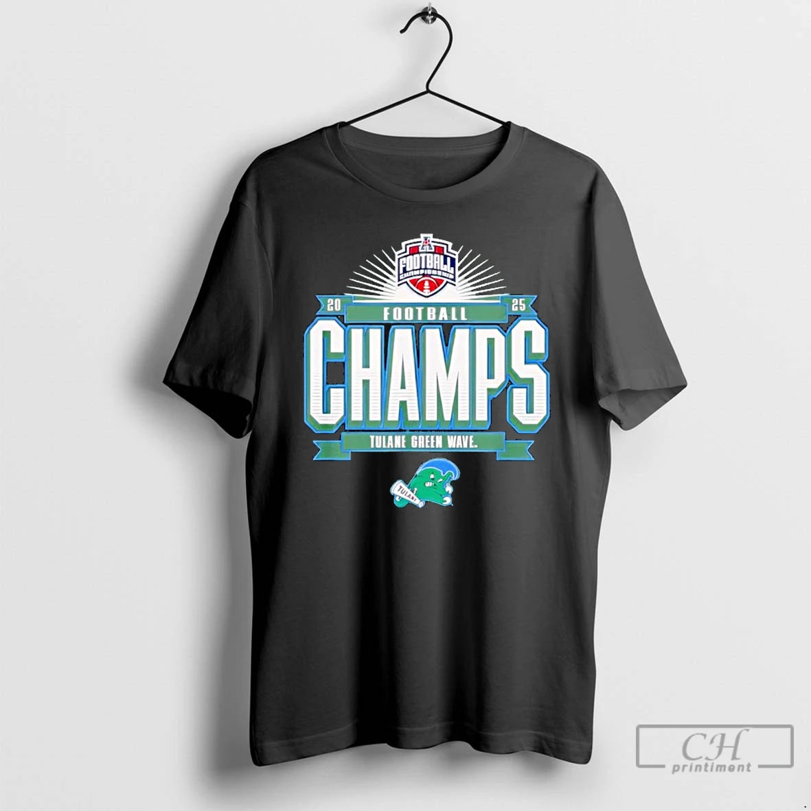 Classic Tulane Green Wave Aac Champs 2025 Football Locker Room T-Shirts, Hoodie, Sweatshirt | PrintMintTees.com