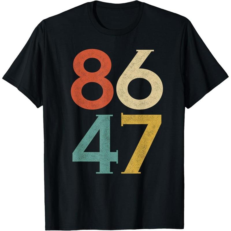 Classic Vintage 80s Style 86 47 Anti Trump T-Shirt Hoodie Sweatshirt | PrintMintTees.com