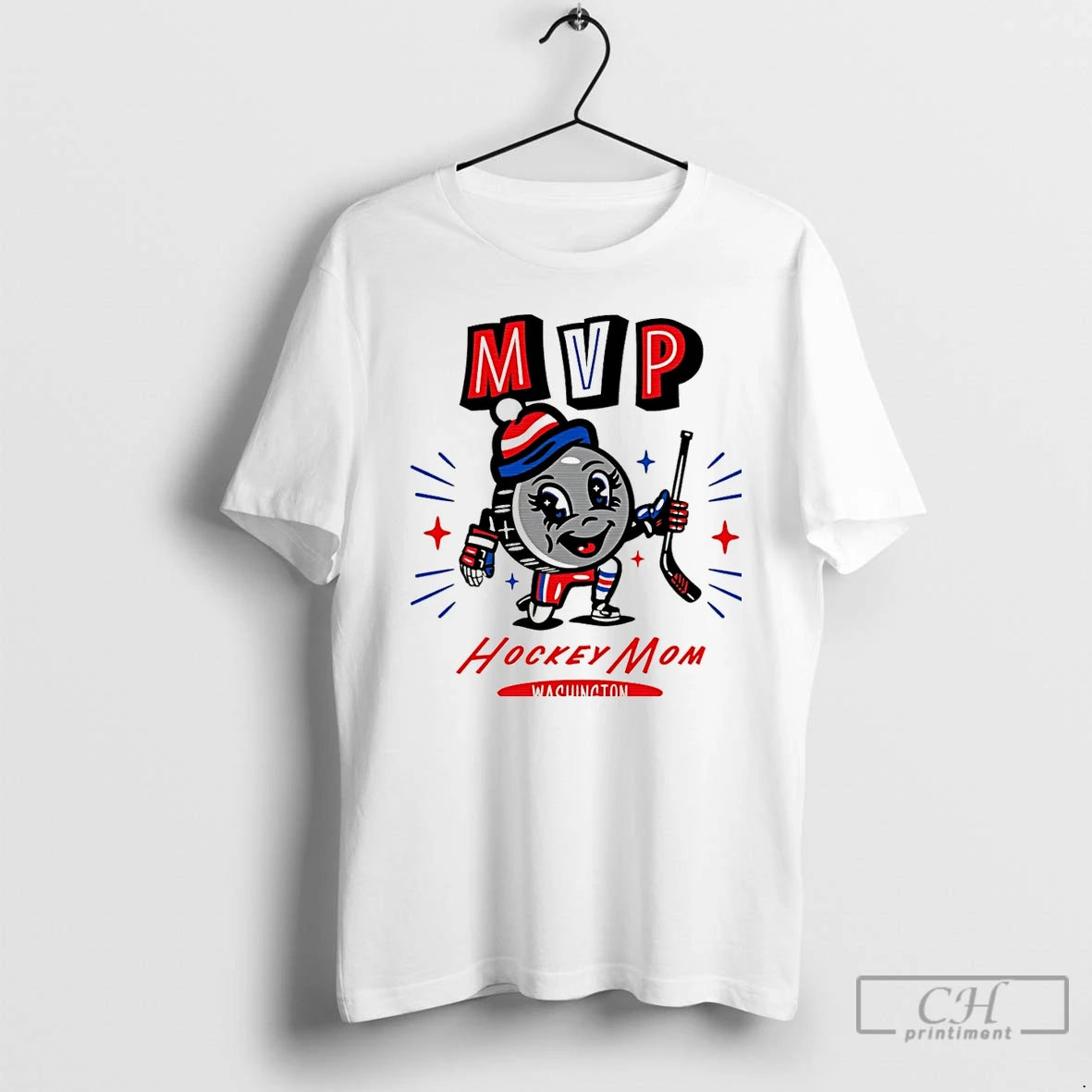 Classic Washington Hockey Mom Mvp 2025 Cartoon Christmas T-Shirts, Hoodie, Sweatshirt | PrintMintTees.com
