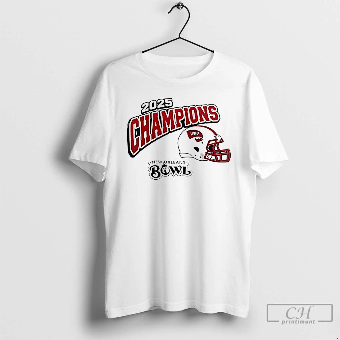 Classic Western Kentucky Hilltoppers New Orleans Bowl 2025 Champions Helmet T-Shirts, Hoodie, Sweatshirt | PrintMintTees.com
