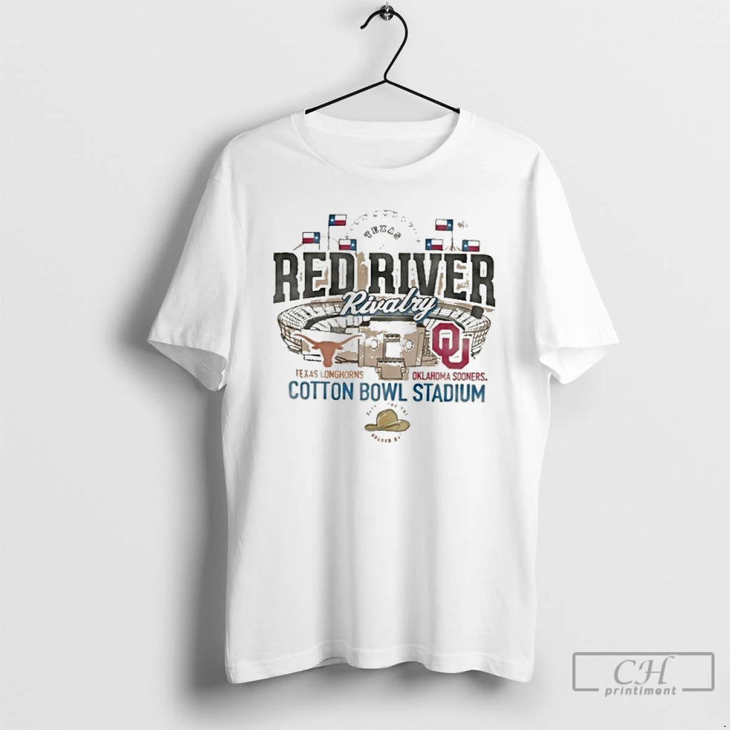 Classic Texas Longhorns Vs Oklahoma Sooners Red River Rivalry Stadium Match Up T Shirts