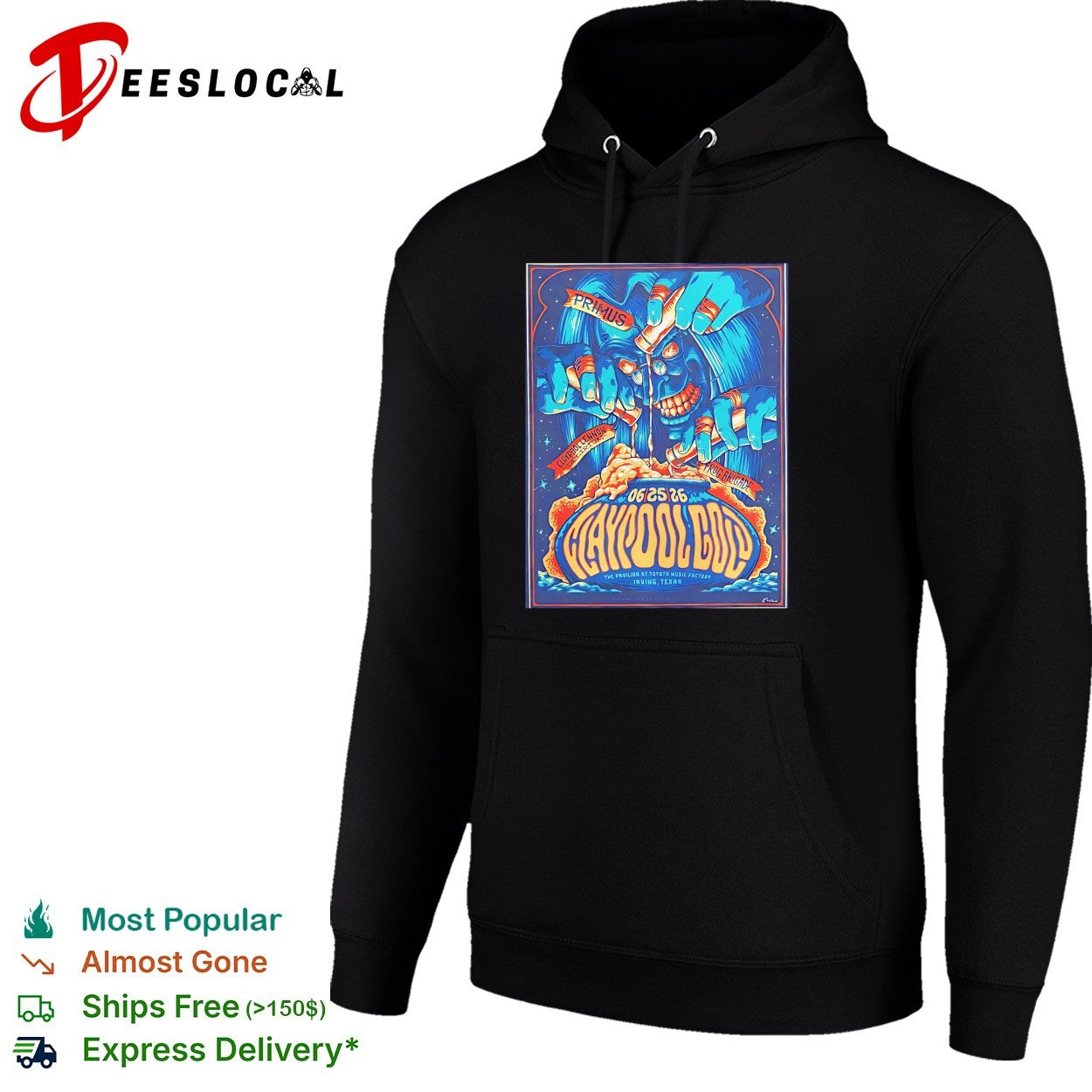 Claypool Gold Primus Claypool Lennon Delirium and Frog Brigade Irving On June 25 2026 shirt