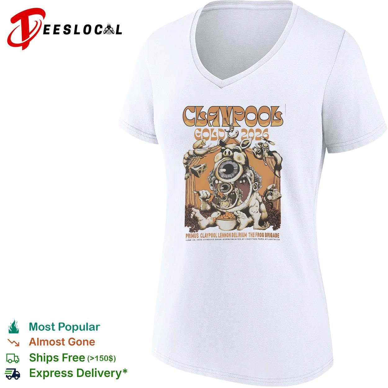 Claypool Gonzo 2026 tour poster shirt