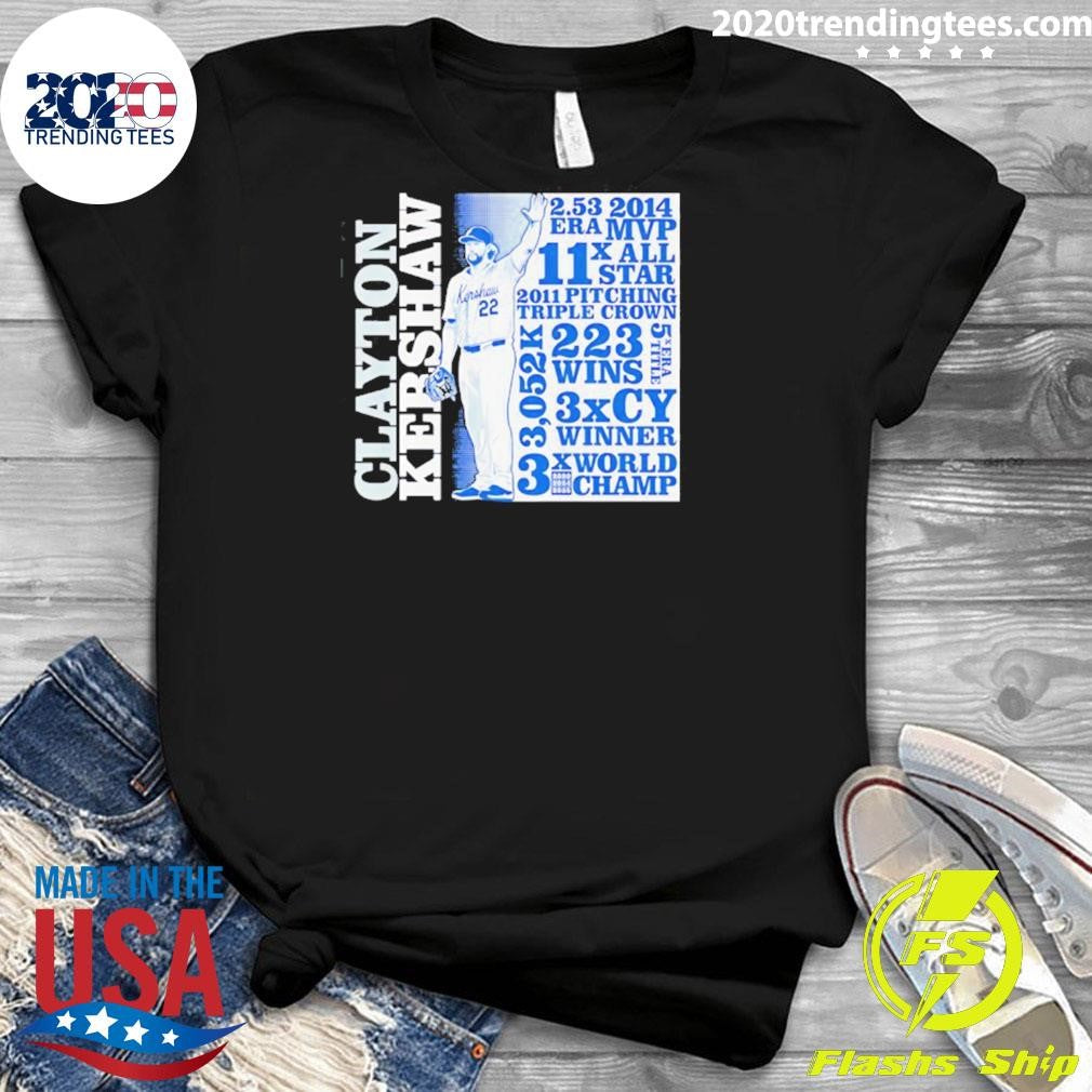 Clayton Kershaw Los Angeles Dodgers GOAT List Shirt