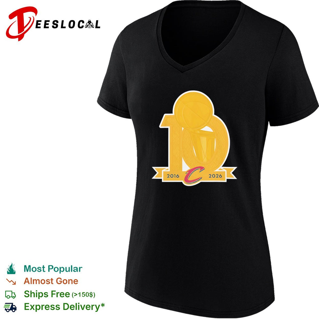 Cleveland Cavaliers 2016 2026 10 Year Anniversary Championship Trophy Logo shirt