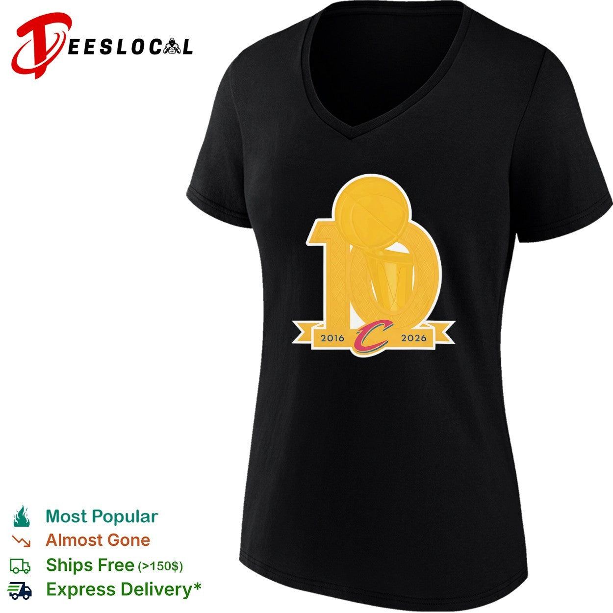 Cleveland Cavaliers 2016 2026 10 Year Anniversary Championship Trophy Logo shirt