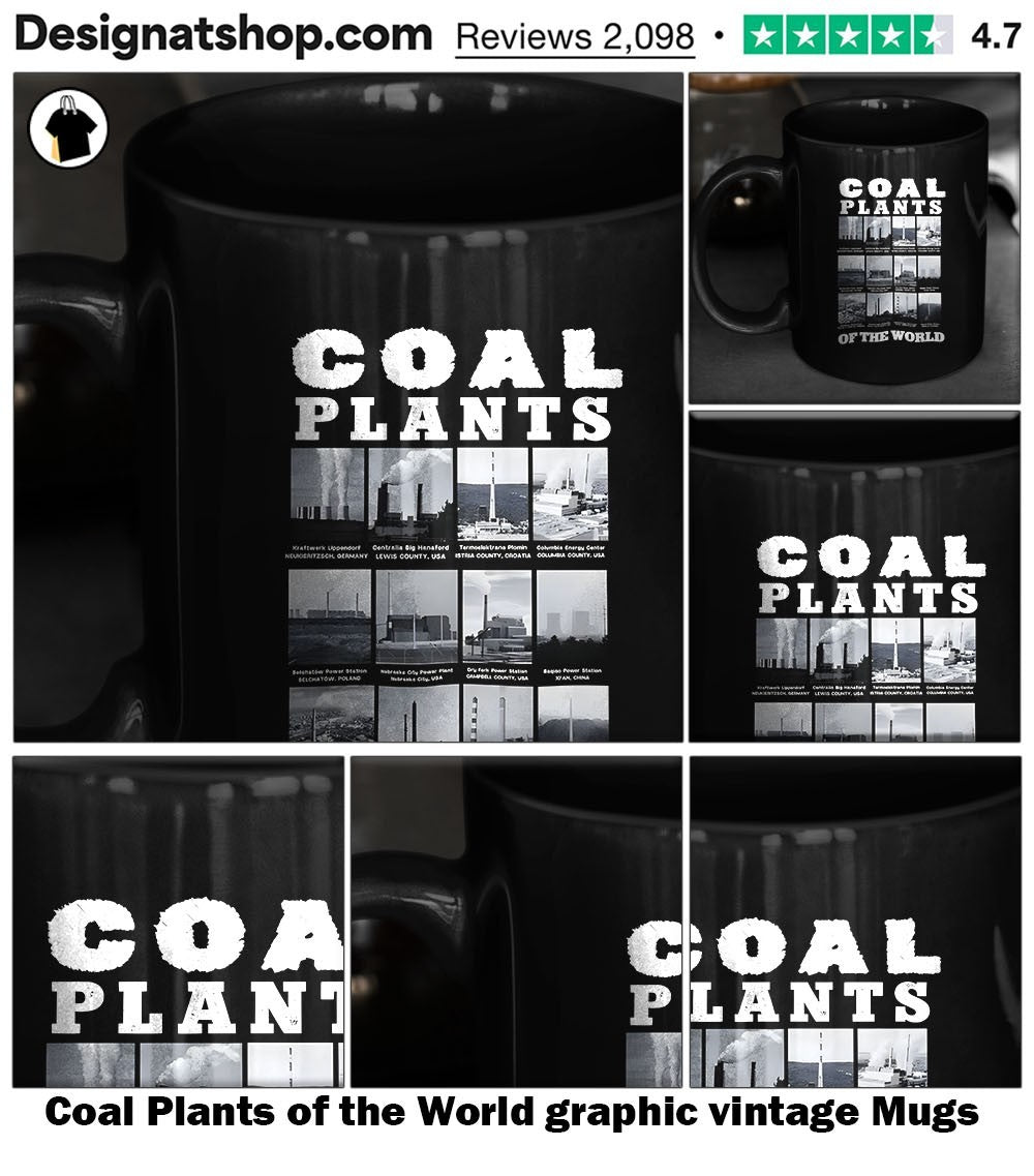 Coal Plants of the World graphic vintage shirt