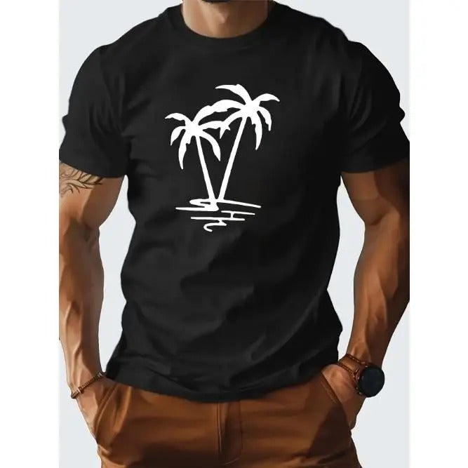 Coconut Tree Pure Cotton Men's Tshirt Comfort Fit  Made in USA Hoodie Sweatshirt | PrintMintTees.com
