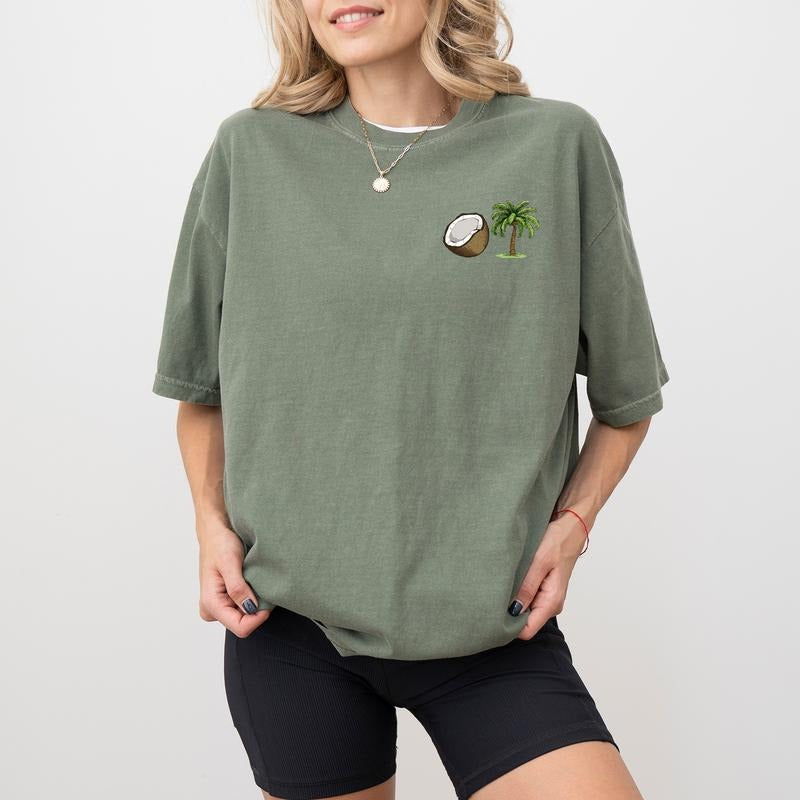 Coconut Tree Shirt, You Think You Fell Out Of A Coconut Tree Tee, Coconut Meme Graphic T-shirt, Funny Coconut Tree...