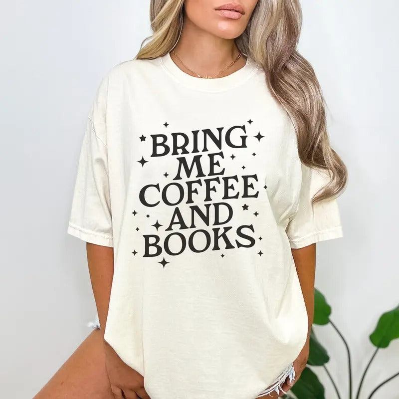 Coffee Books Tee - I Love Books Coffee Tshirt Books Tshirt  T-shirt, sweater and Hoodie Sweatshirt | PrintMintTees.com