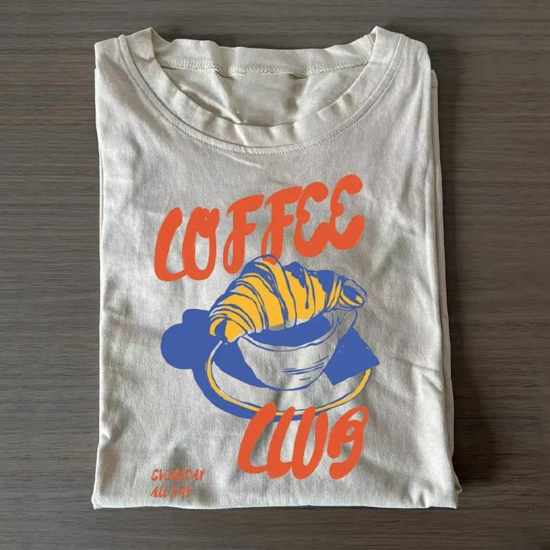Coffee Club T-shirt, unisex tee, crewneck menswear streetwear, gift for him for her, top Hoodie, Sweatshirt