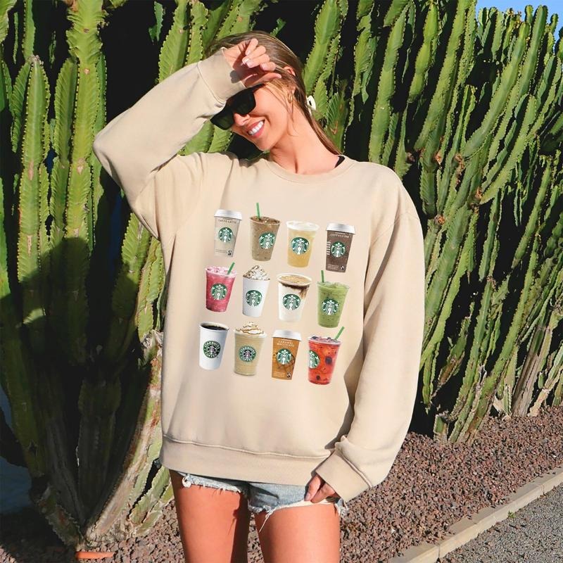 Coffee Drinks, Photo Grid Sweatshirt, Trend T-Shirts, Hoodie | PrintMintTees.com