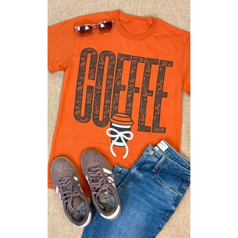 Coffee Lace Graphic T-Shirt Hoodie Sweatshirt | PrintMintTees.com