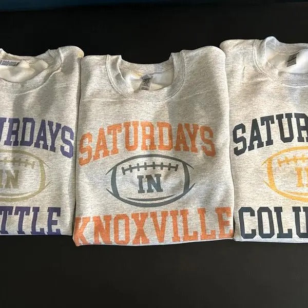 College Football Saturdays In Your City Ash Grey Color Sweatshirt Shirt Hoodie | PrintMintTees.com
