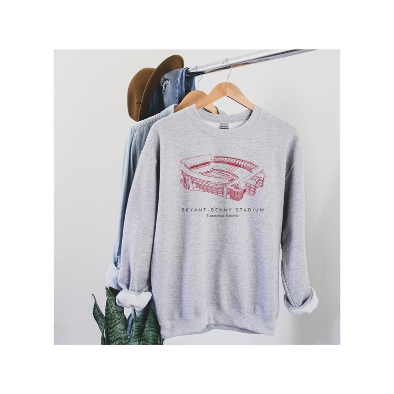 College Football Stadium Sweatshirt Gray Shirt Hoodie | PrintMintTees.com