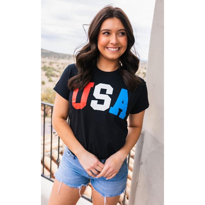 Collegiate USA Graphic T-Shirt Hoodie Sweatshirt | PrintMintTees.com