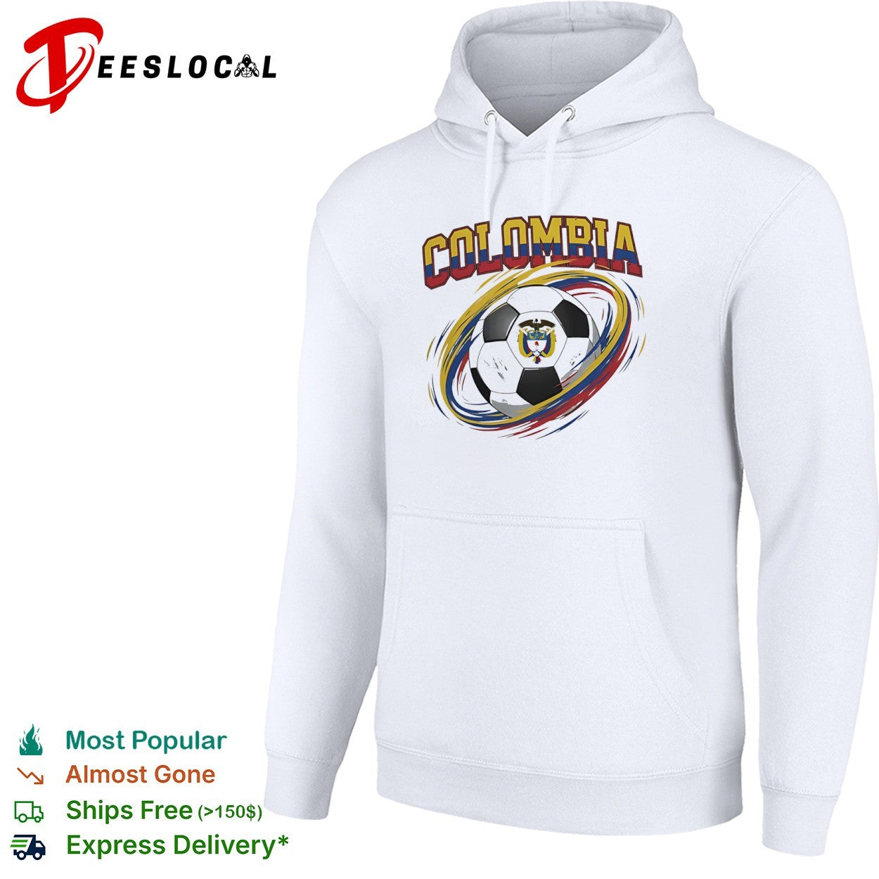 Colombia flag soccer ball shirt